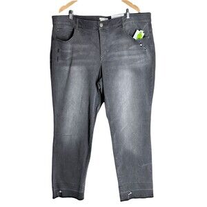 NWT Westbound Jeans Womens Gray Denim The Fit Formula Elastic Waist Plus 22W S